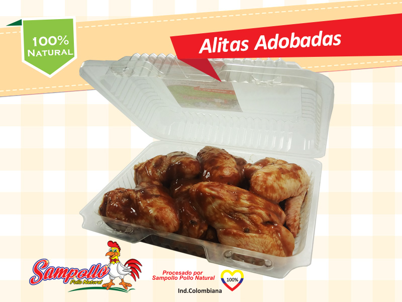 Disfruta 16 piezas de Alitas de Pollo adobadas en nuestra deliciosa salsa BBQ y prepáralas en solo 15 minutos.<br>
                         Peso Neto del Producto (800grs – 1kg) aprox.<br> 
                         