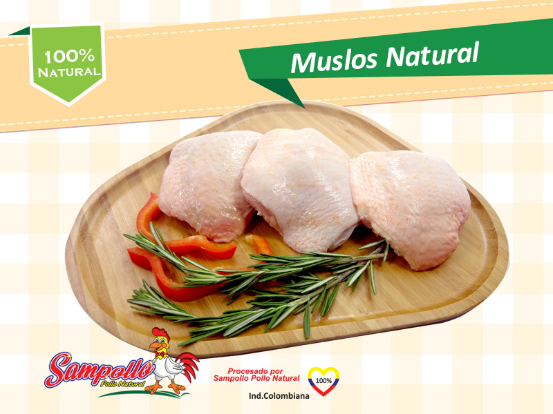 Detalles del producto:<br>
                         Cada paquete contiene 6 Muslos de Pollo Fresco Natural.<br> 
                         Peso del Producto (1.2kg - 1.5kg) aprox.<br>
                         
