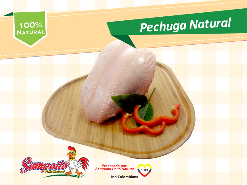 Detalles del producto:<br>
                         Cada paquete contiene 3 Pechugas de Pollo Fresco Natural.<br>
                         Peso del Producto (2kg - 2.3kg) aprox.<br>
                         