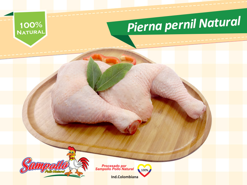 Detalles del producto:<br>
                         Cada paquete contiene 6 Pierna Pernil de Pollo Fresco Natural.<br> 
                         Peso del Producto (2kg – 2.4kg) aprox.<br>
                         